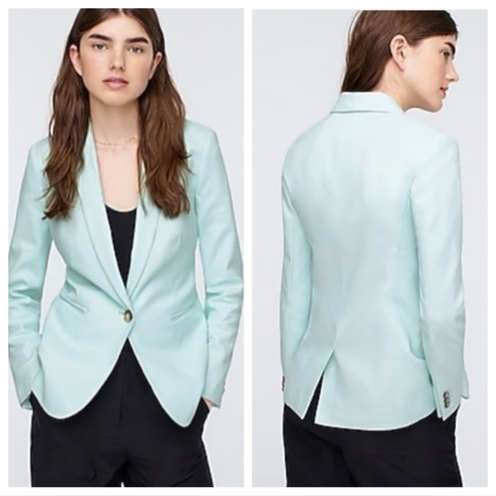 J.CREW PARKE BLAZER IN STRETCH
LINEN SEA SPRAY H9710